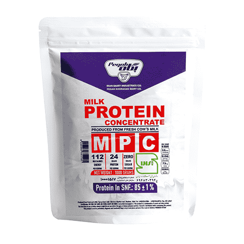 پروتئین تغلیظ شده شیر ام پی سی 85 % MPC پگاه خراسان 1000 گرم تاریخ | Pegah Milk Protein Concentrate MPC