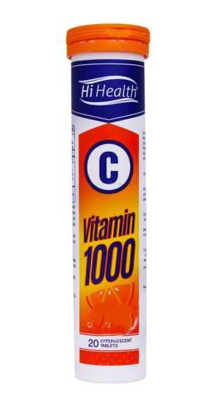 قرص جوشان زینک پلاس ویتامین سی های هلث 20 عدد طعم انبه | Hi Health Zinc Plus Vitamin C Effervescent Tablet