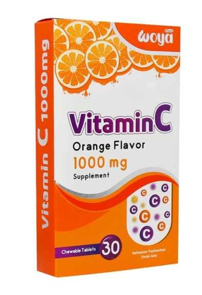 ویتامین ث 1000 میلی گرم جویدنی ویا 30 عدد | Woya Vitamin C 1000 mg Chewable Tablets