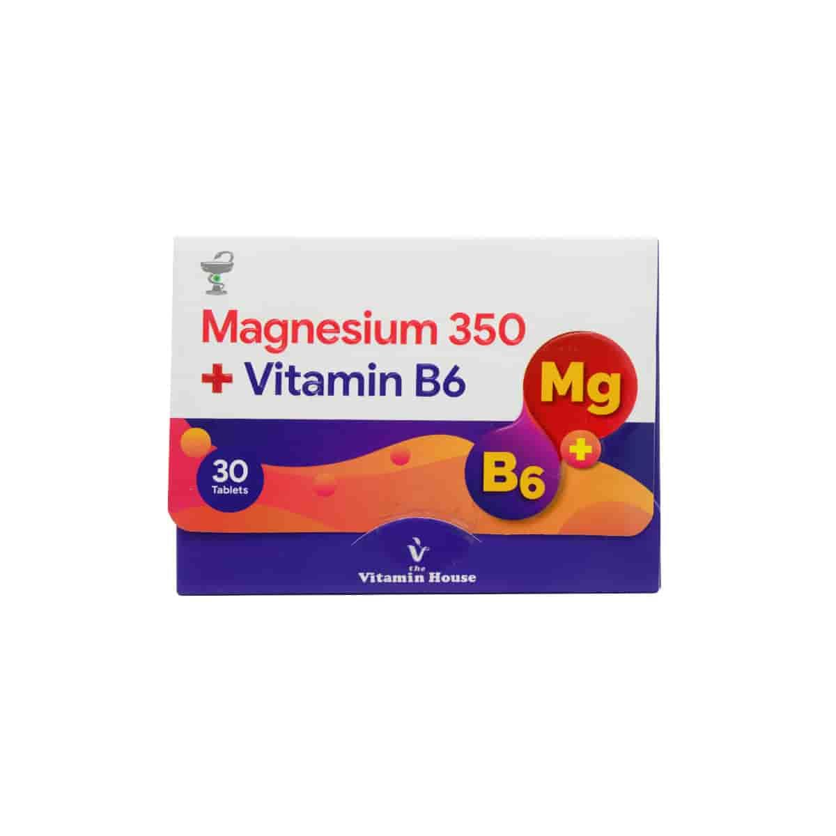 قرص منیزیم 350 و ویتامین ب 6 ویتامین ‌لایف 30 عدد | Vitamin Life Magnesium 350 & Vitamin B6 30 Tablets