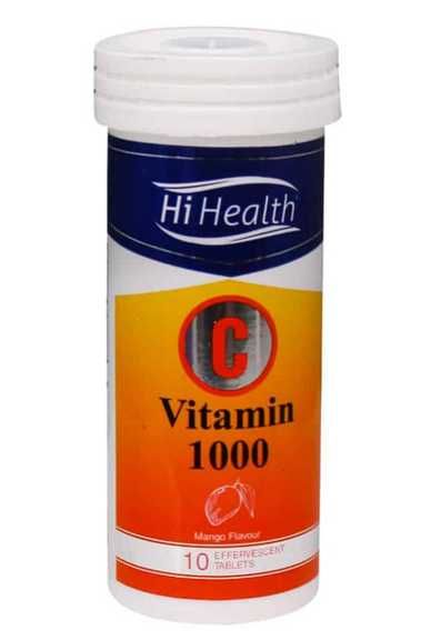 قرص جوشان ویتامین سی های هلث 1000 میلی گرم 10 عددی | Hi Health Vitamin C 1000 mg Effervescent Tablet