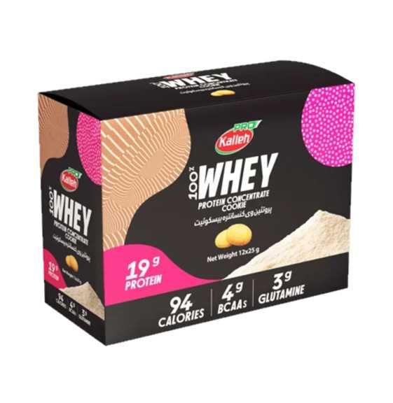 ساشه پروتئین وی کاله 12 عددی  طعم بیسکوئیت | Kalleh Whey Protein Sachet